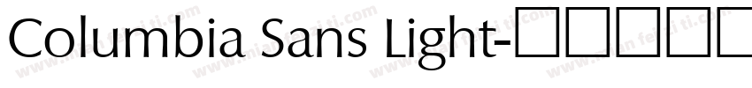 Columbia Sans Light字体转换
